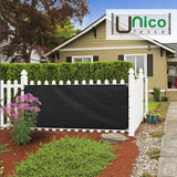 Unifirm Edge Reinforced Grommets-Free Privacy Fence Screen 90% Blockage Gazebo Backyard Shade Cover 4 ft. x 50 ft. Black