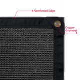Unifirm Edge Reinforced Grommets-Free Privacy Fence Screen 90% Blockage Gazebo Backyard Shade Cover 6 ft. x 25 ft. Black