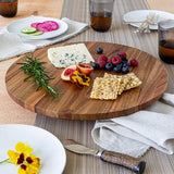 Over and Back 15 in. Dia Acacia Wood Lazy Susan