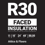 Owens Corning R-30 Kraft Faced Fiberglass Insulation Batts, 10 in. x 24 in. x 48 in. (E56)