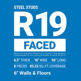 Owens Corning R-19 Kraft Faced Fiberglass Insulation Batts, 6.25 in. x 16 in. x 96 in.