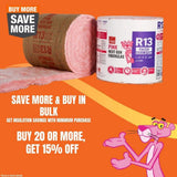 Owens Corning R-15 Unfaced Fiberglass Insulation Batts, 3.5 in. x 15 in. x 93 in., 8 Pieces (77.5 sq. ft./Bag)