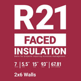 Owens Corning R-21 Kraft Faced Fiberglass Insulation Batts, 5.5 in. x 15 in. x 93 in. (ME23)