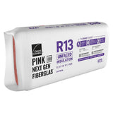 Owens Corning R-13 Unfaced Fiberglass Insulation Batts, 3.5 in. x 23 in. x 93 in. (4 Bags)
