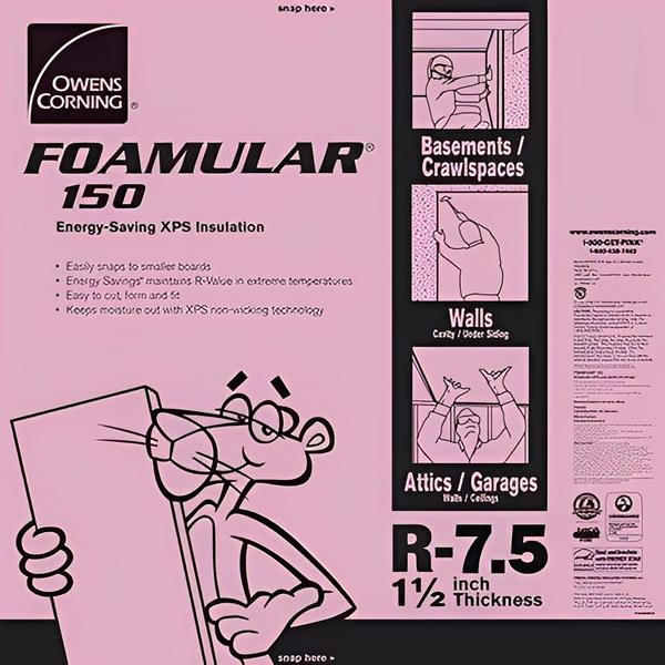 Owens Corning FOAMULAR 150 XPS 4ft x 8ft Insulation Board - All Sizes image 2