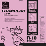 Owens Corning FOAMULAR 150 R-10 (15 PSI) Extruded Polystyrene Foam Board Insulation, 2 in. x 4 ft. x 8 ft, Scored Square Edge