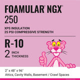 Owens Corning FOAMULAR NGX 250 2 in. x 4 ft. x 8 ft. XPS Rigid Foam Board Insulation, R-10