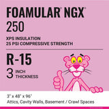 Owens Corning FOAMULAR 250 (25 PSI) R-15 XPS Foam Board Insulation, 3 in. x 4 ft. x 8 ft., Square Edge