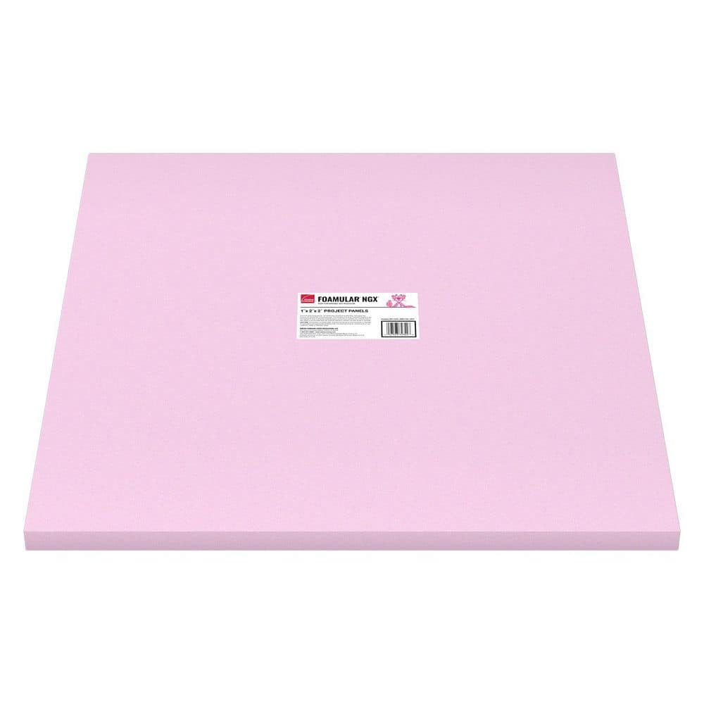 Owens Corning FOAMULAR R-5 Extruded Polystyrene (XPS) Foam Board Project Panel, 1 in. x 2 ft. x 2 ft., Square Edge