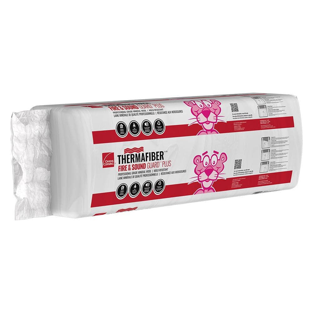 Owens Corning R-30 Thermafiber Fire & Sound Guard Plus Mineral Wool Insulation Batt, 7.125" x 15" x 47" (3-Piece, 14.7 sq. ft.)
