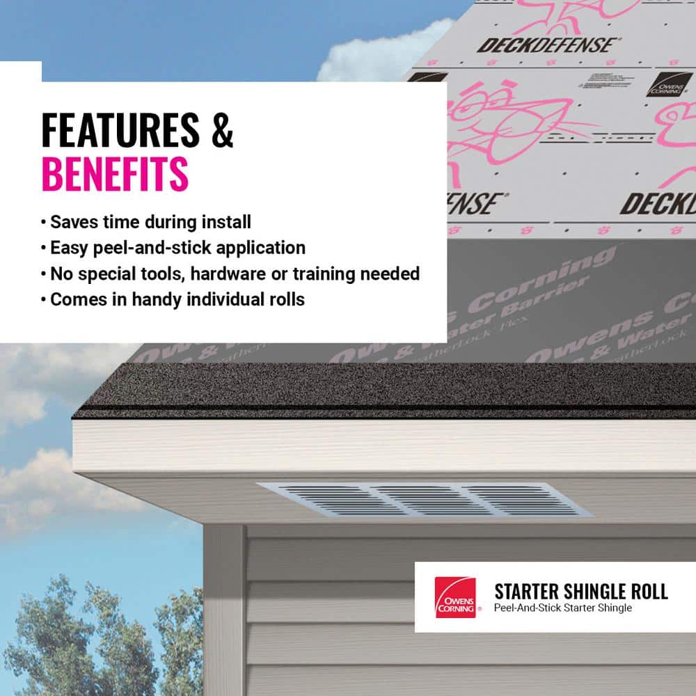 Owens Corning Self-Adhering Starter Roofing Shingle Roll 33.3 Lin. Ft.
