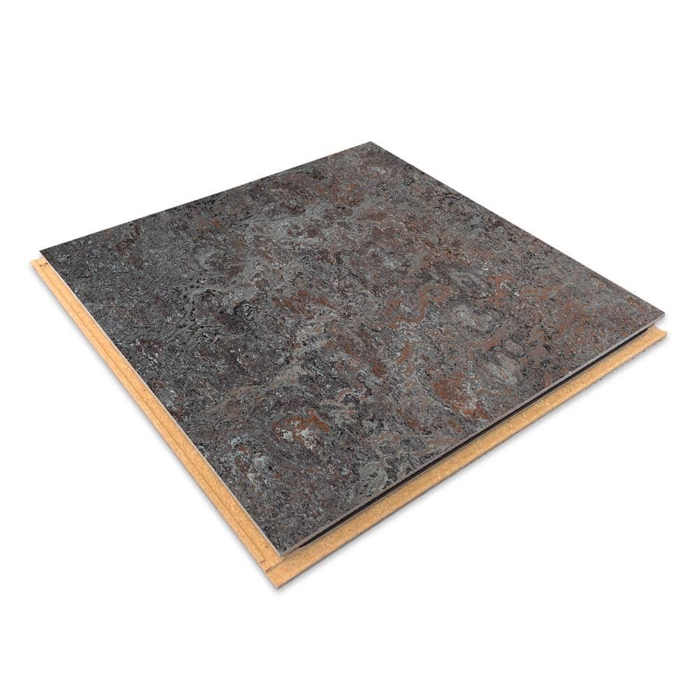 Marmoleum Cinch Loc Seal Oyster Mountain 9.8 mm T x 11.81 in. W x 11.81 in. L Laminate Flooring (6.78 sq. ft./case)