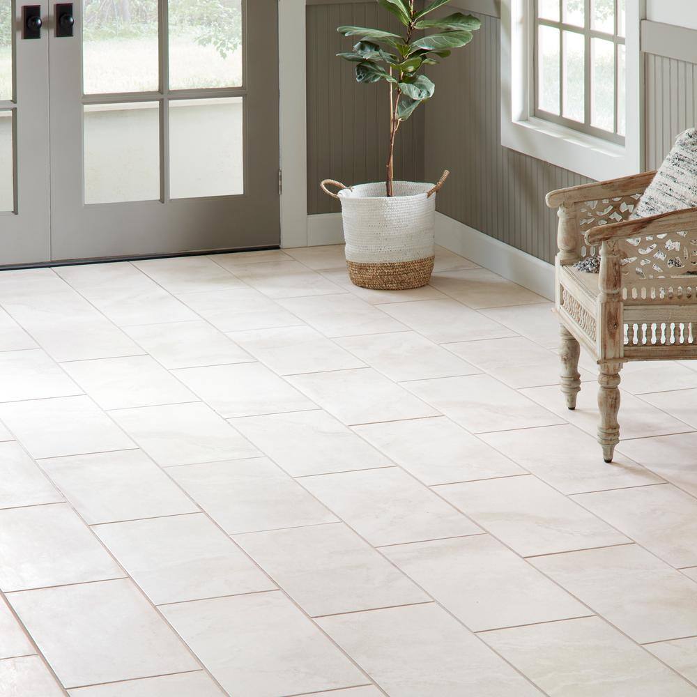 Daltile Canyon Gate Oyster White Matte 12 in. x 24 in. Glazed Porcelain Floor and Wall Tile (15.6 sq. ft./Case)