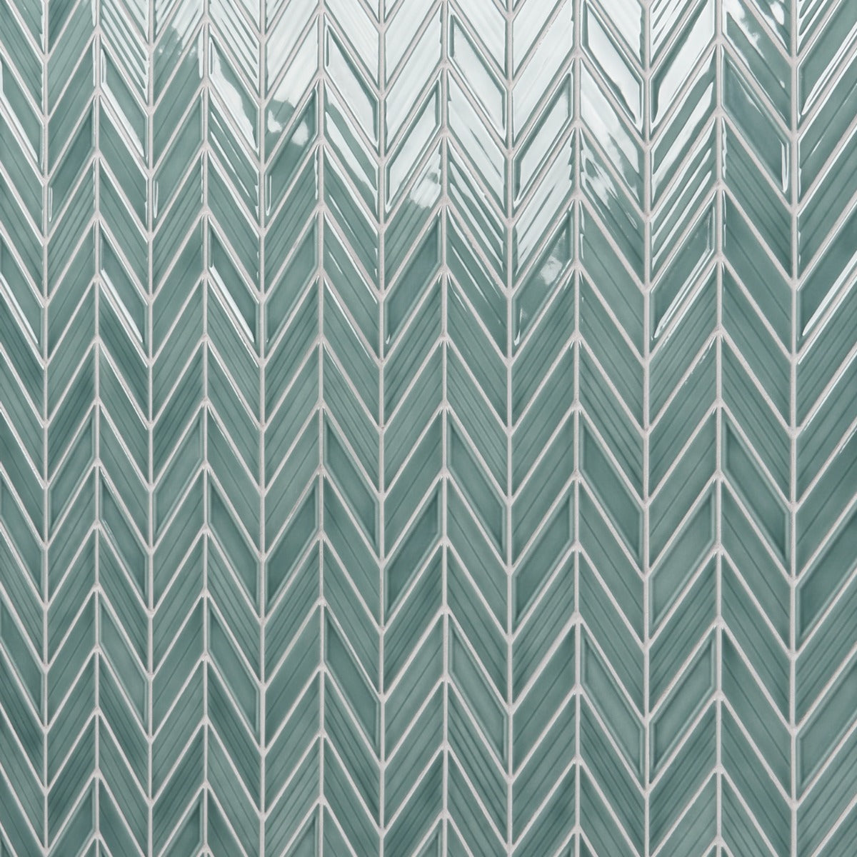 Brookline Chevron Marine Blue 1x5 Glossy Ceramic Mosaic Tile