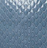 Brookline Diamond Coastal Blue 3x4 Glossy Ceramic Mosaic Tile by Lux Tile