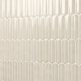 Brookline Feather Mushroom Gray 2x7 Fish Scale Glossy Ceramic Mosaic Tile