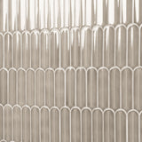 Brookline Feather Warm Gray 2x7 Fish Scale Glossy Ceramic Mosaic Tile
