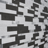 Bond Tile Easy Luxe Metalway Gray 11.81 in. x 11.81 in. SPC Peel and Stick Tile (0.96 Sq. Ft. / Sheet)