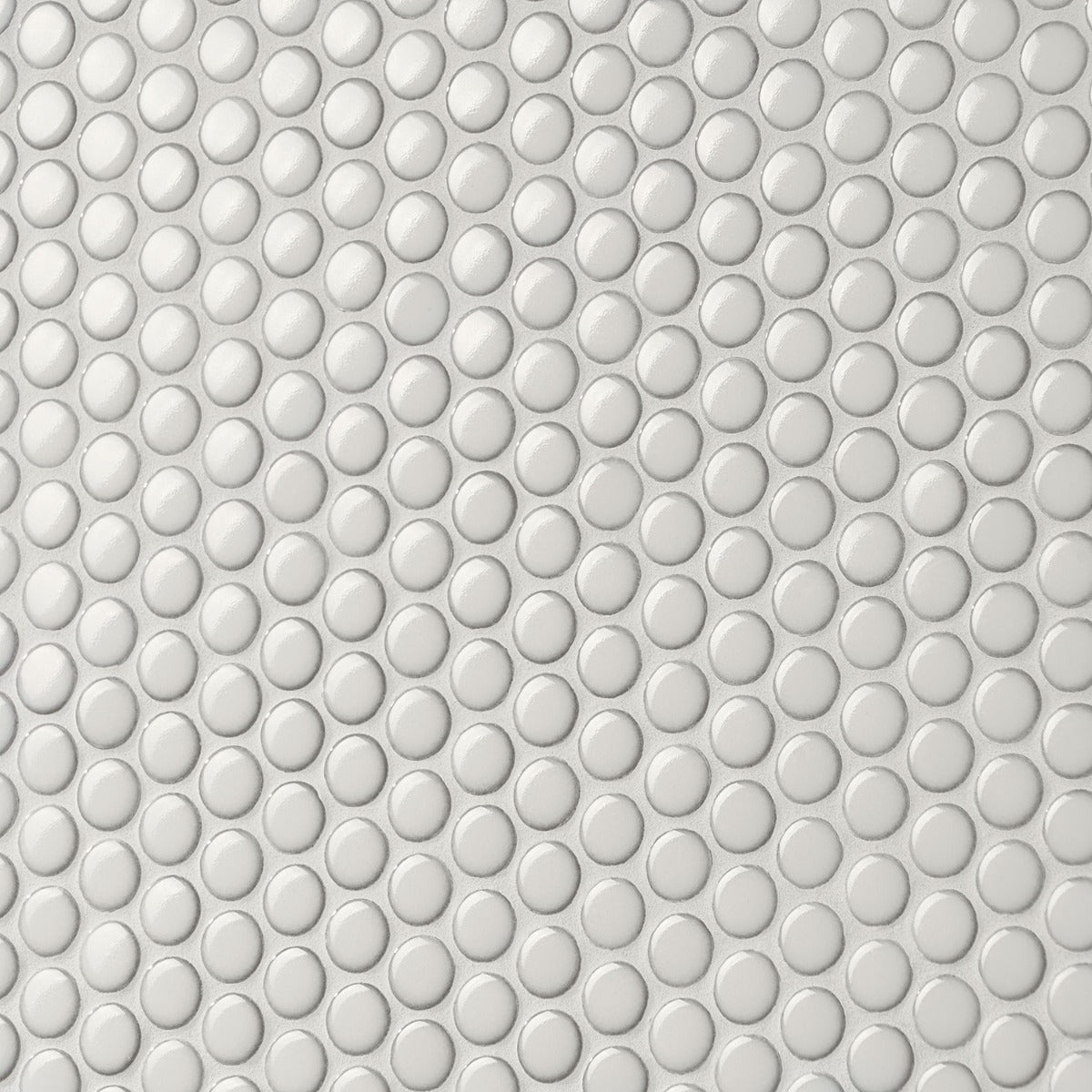 Nirvana Snow White Penny Round Polished Porcelain Mosaic Tile