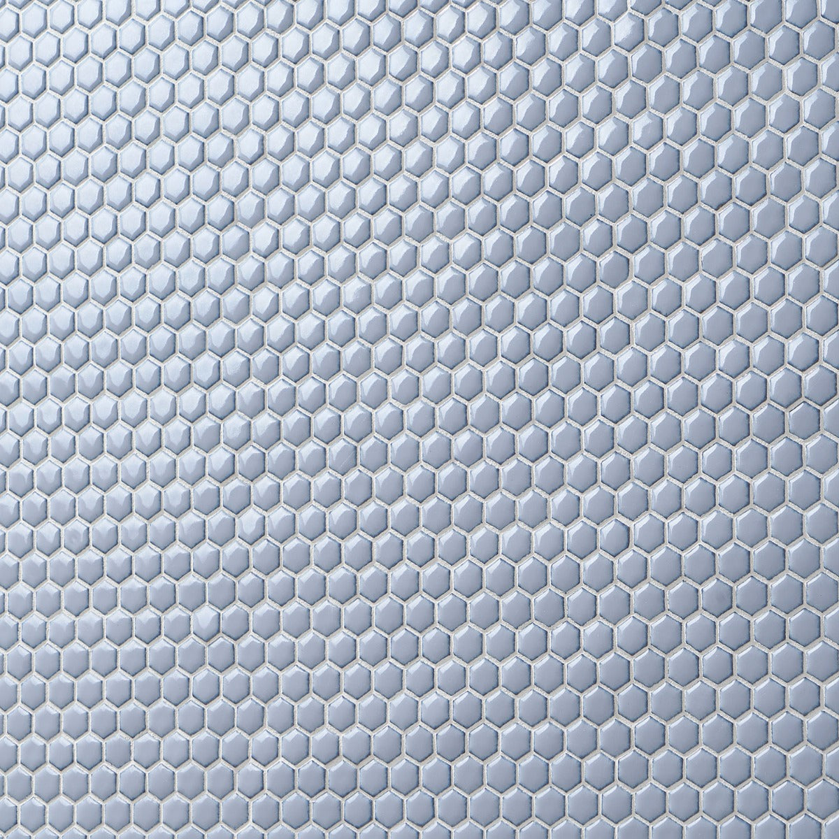 Eden Cloudy Sky Blue Hexagon Polished Porcelain Mosaic Tile