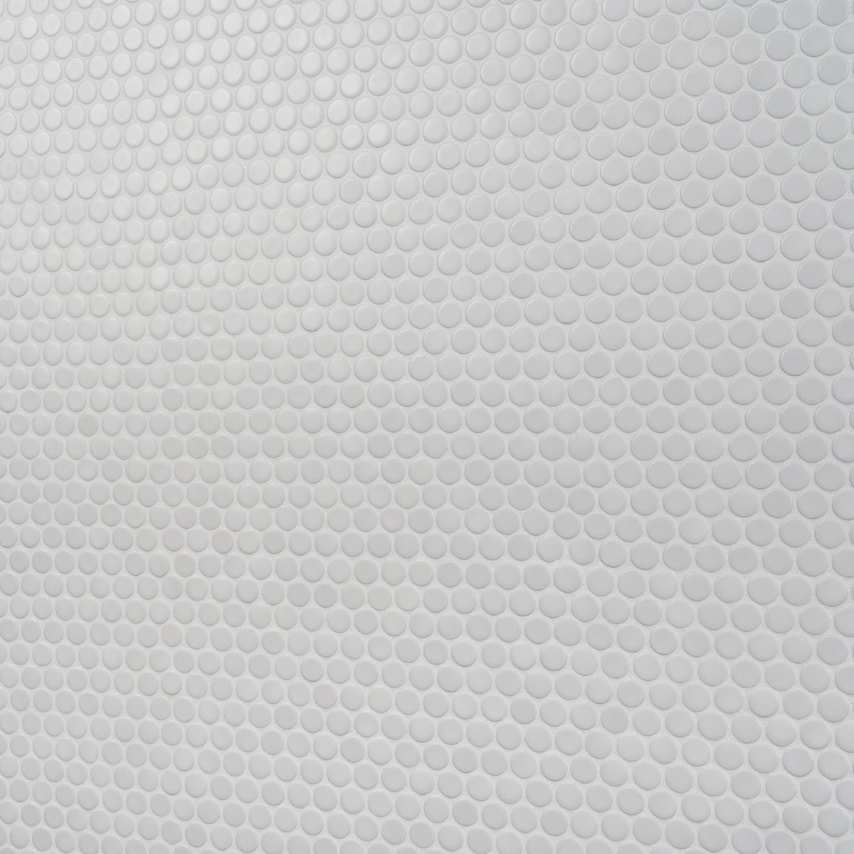 Eden White Penny Round Matte Porcelain Mosaic Tile for Bathrooms and Backsplashes