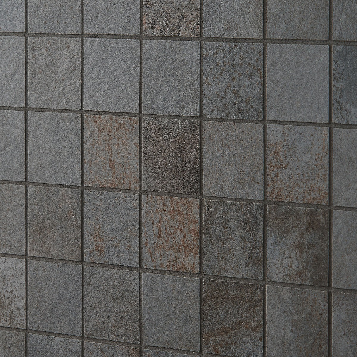 Angela Harris Flatiron Graphite Gray 2x2 Matte Porcelain Mosaic Tile