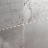 Hewlett Metal Silver 12x24 Matte Porcelain Tile - Industrial Style