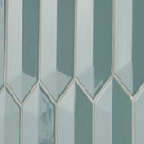 Kent Jade Green 3D Picket Polished Ceramic Wall Tile - Lux Tile