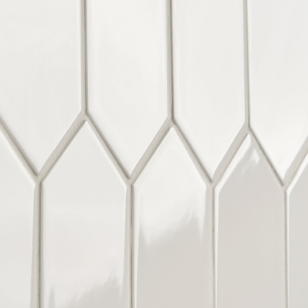 Kent White 3x12 Picket Polished Ceramic Wall Tile by Lux Tile