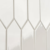 Kent White 3x12 Picket Polished Ceramic Wall Tile by Lux Tile