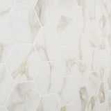 Amalfi Calacatta White 6" Hexagon Matte Porcelain Tile - Lux Tile