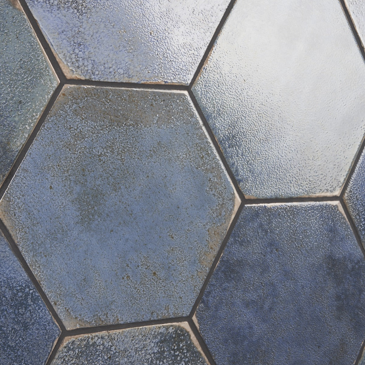 Kalay Blue 9" Hexagon Polished Porcelain Tile - Lux Tile