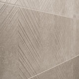 Stoneside Cream Beige Chevron 12x36 Matte Ceramic Tile