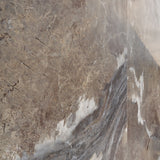 Tilebar Autograph Espresso Brown 48x48 Marble Look Satin Porcelain Tile