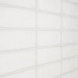 ArtBlock Bianco White 4x16 Matte Porcelain Tile by Stacy Garcia
