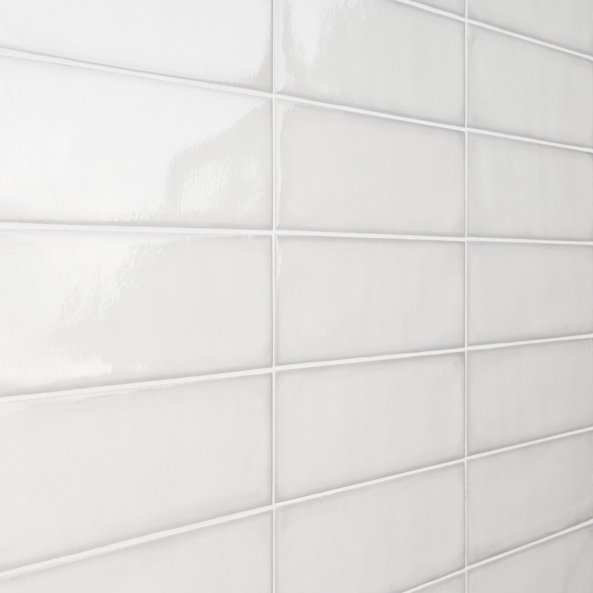 ArtBlock Bianco White 4x16 Glossy Porcelain Tile by Stacy Garcia