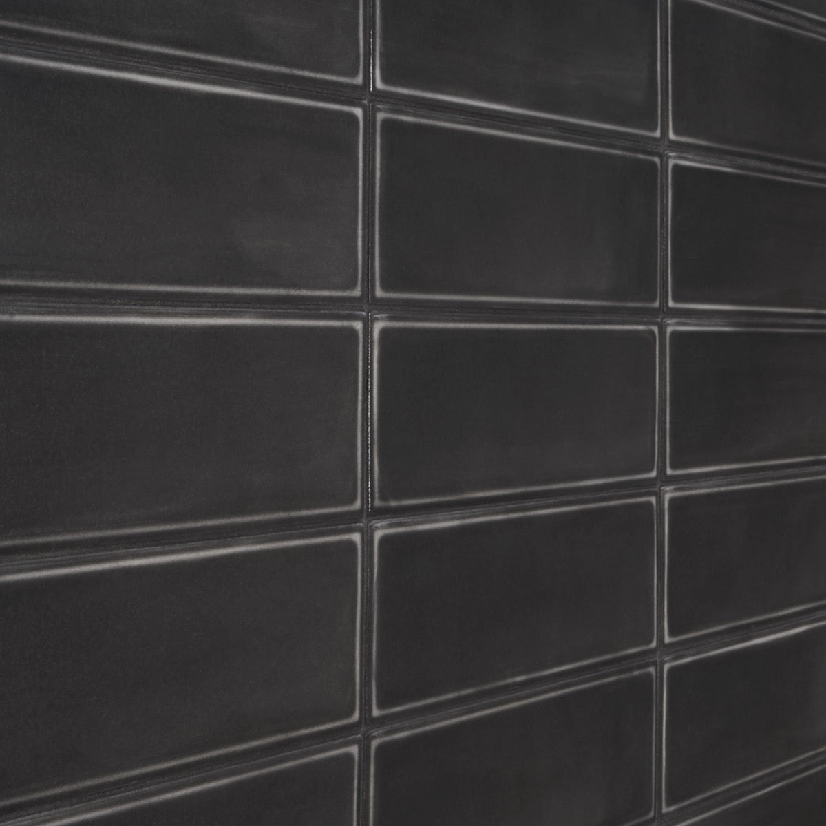 Stacy Garcia Artblock Nero Black Matte Porcelain Tile 4x16
