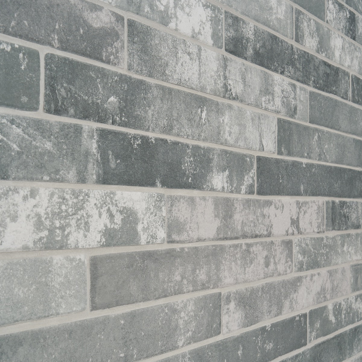 English Brick Light Gray Matte Porcelain Tile - 2x18