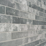 English Brick Light Gray Matte Porcelain Tile - 2x18