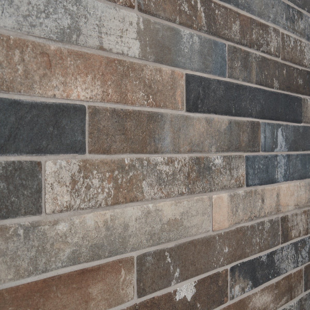 Industrial Red Mix Matte Porcelain Tile - 2x18
