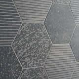 Texstone Deco Antracita Dark Gray 9" Hexagon Matte Porcelain Tile