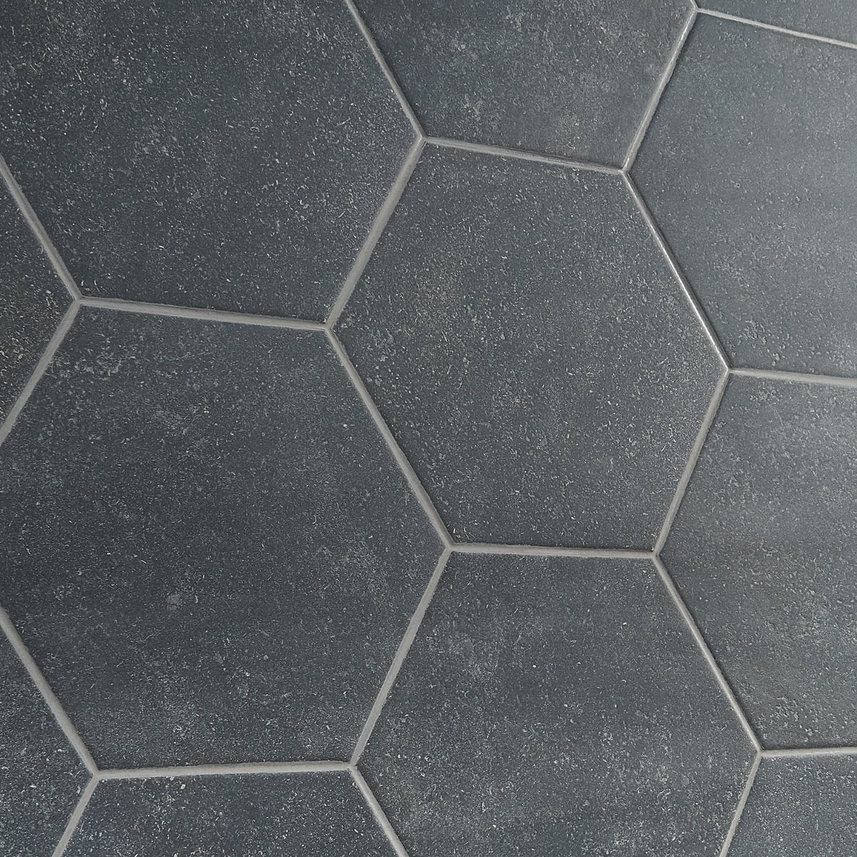 Texstone Antracita Dark Gray 9" Hexagon Matte Porcelain Tile