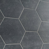 Texstone Antracita Dark Gray 9" Hexagon Matte Porcelain Tile