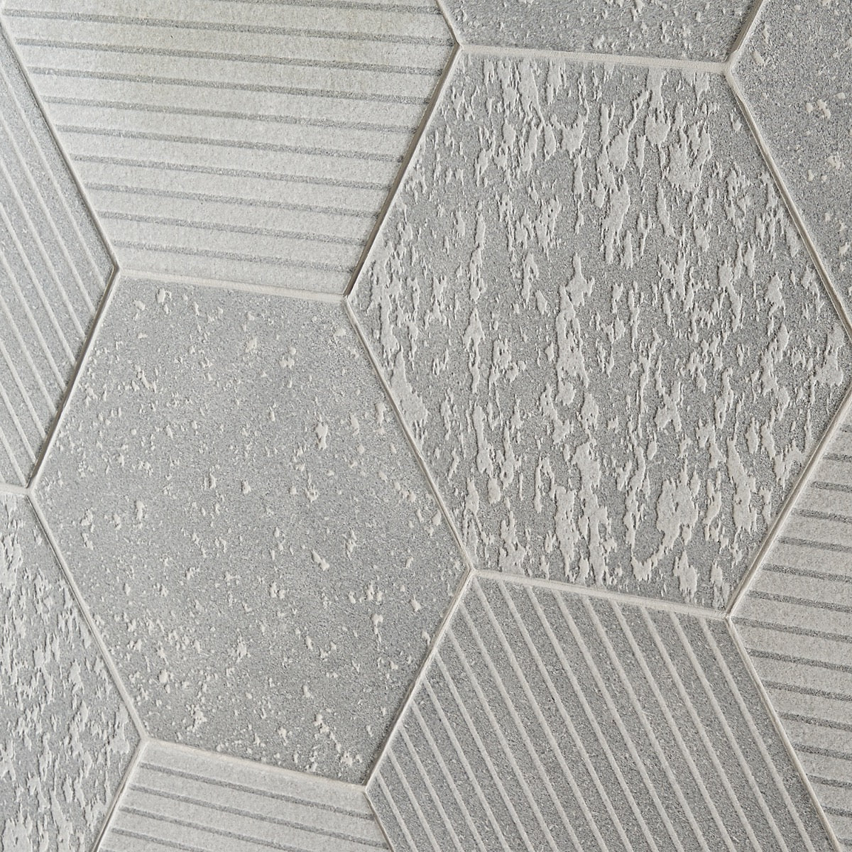Texstone Gray Hexagon Matte Porcelain Tile - Lux Tile