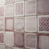 Los Lunas Deco Rose Pink 8x8 Matte Porcelain Tile - Lux Tile