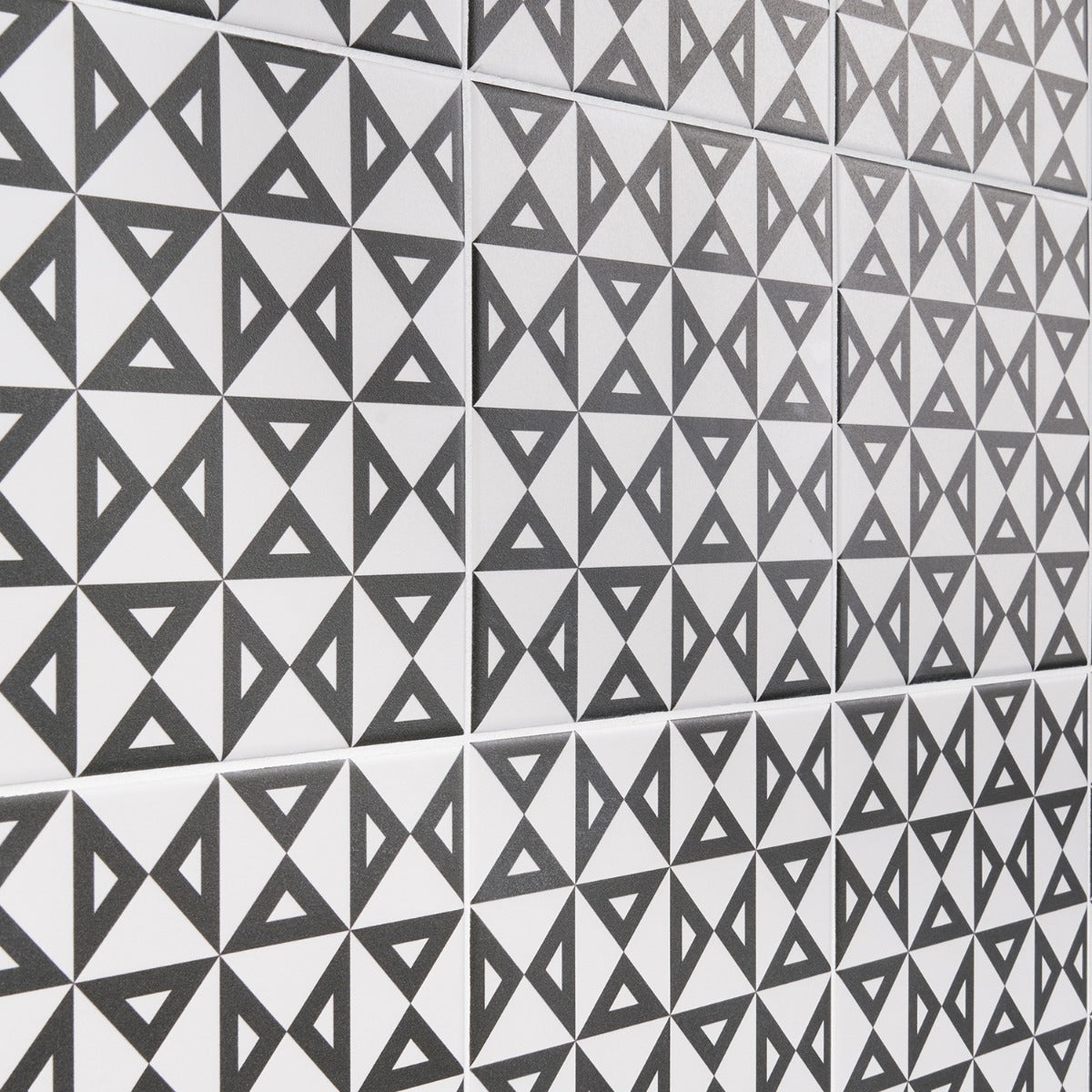 B2W Black & White 8x8 Matte Porcelain Tile - Lux Tile