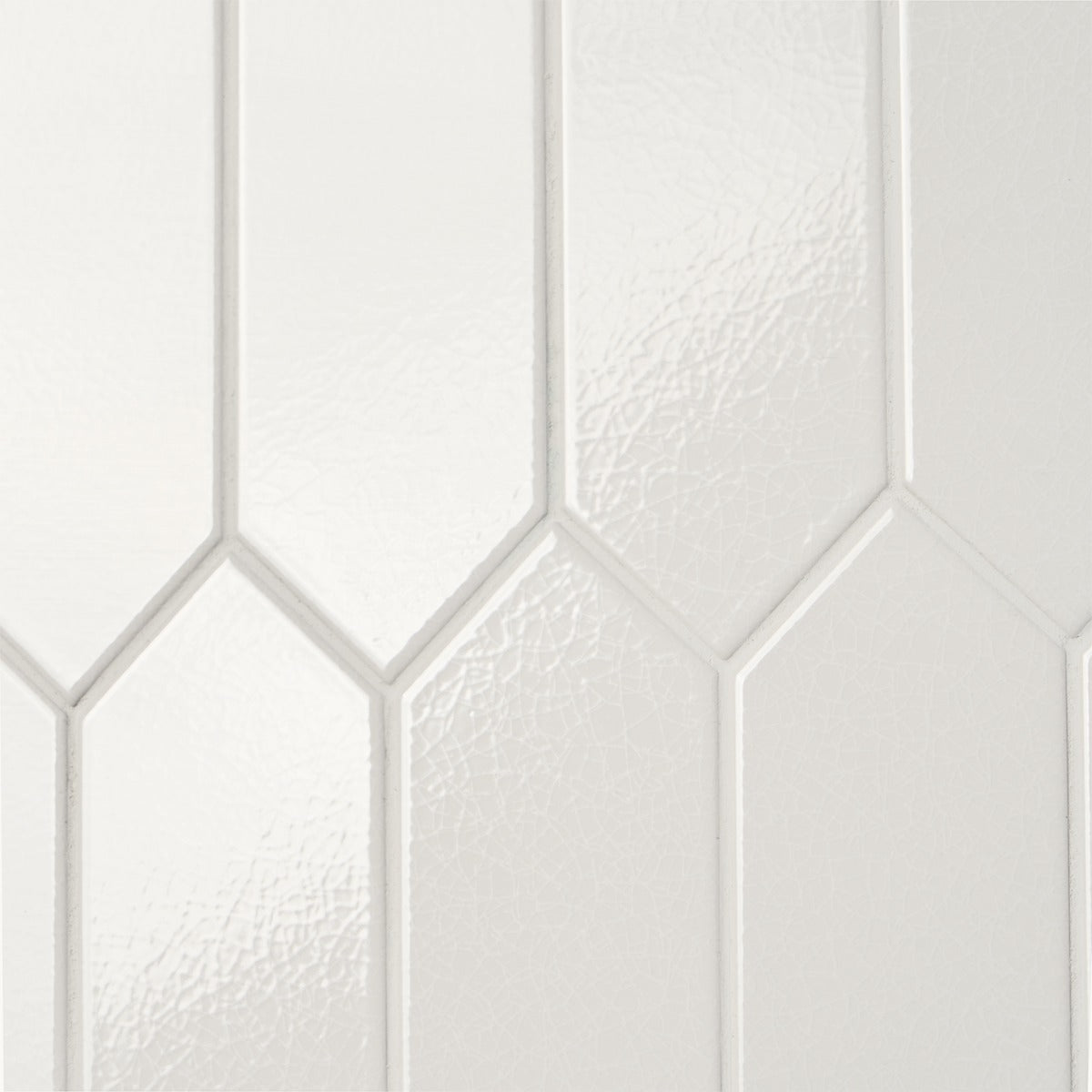Tehama Crackled White 3x12 Ceramic Tile - Lux Tile