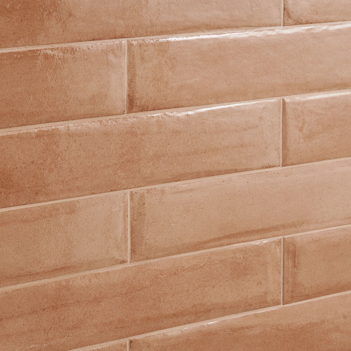 Lux Tile Paint Terracotta Brown 3x16 Glossy Porcelain Subway Tile