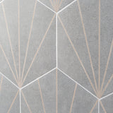 Lux Tile Pergola Beams Gray Hexagon Matte Porcelain Tile 12.5"