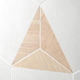 Lux Tile Pergola Wood White 12.5" Hexagon Matte Porcelain Tile